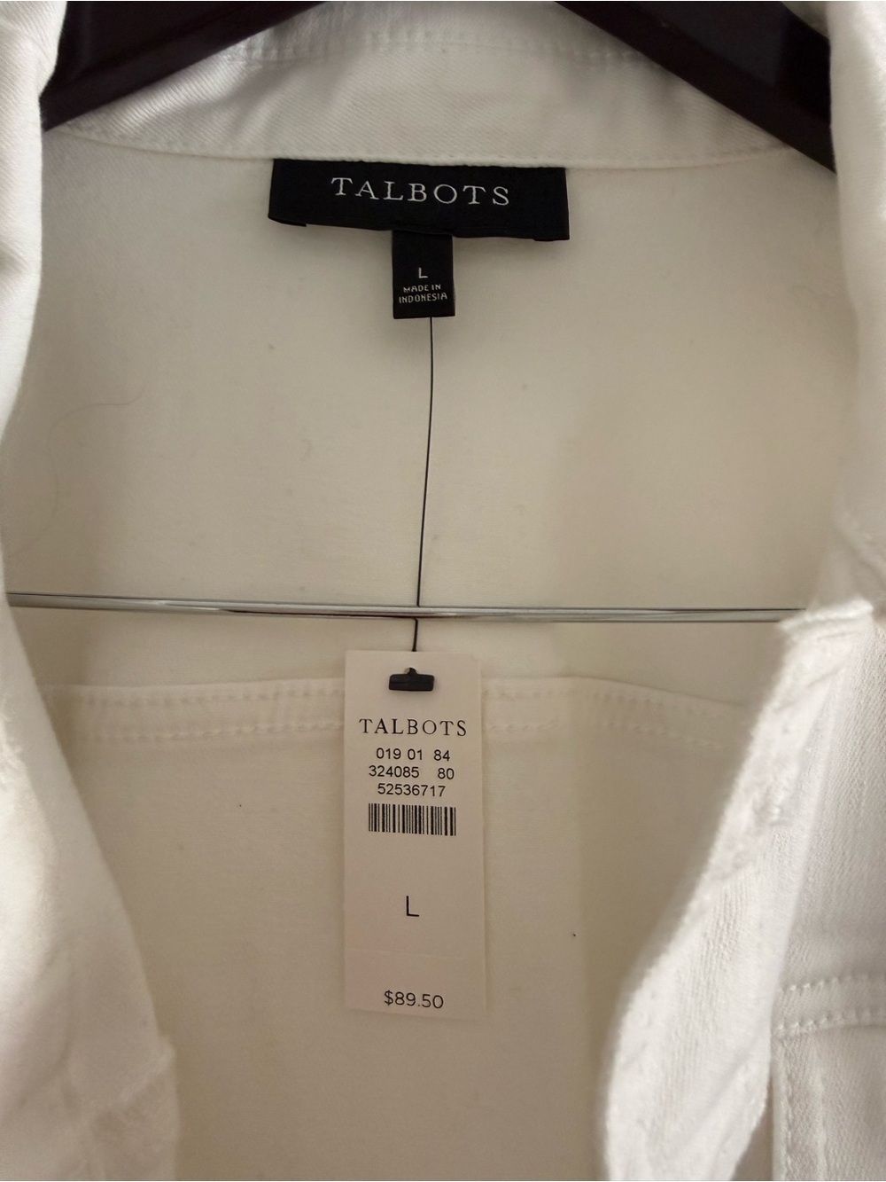Talbots White Denim Button-Up Jacket - Picture 2 of 13